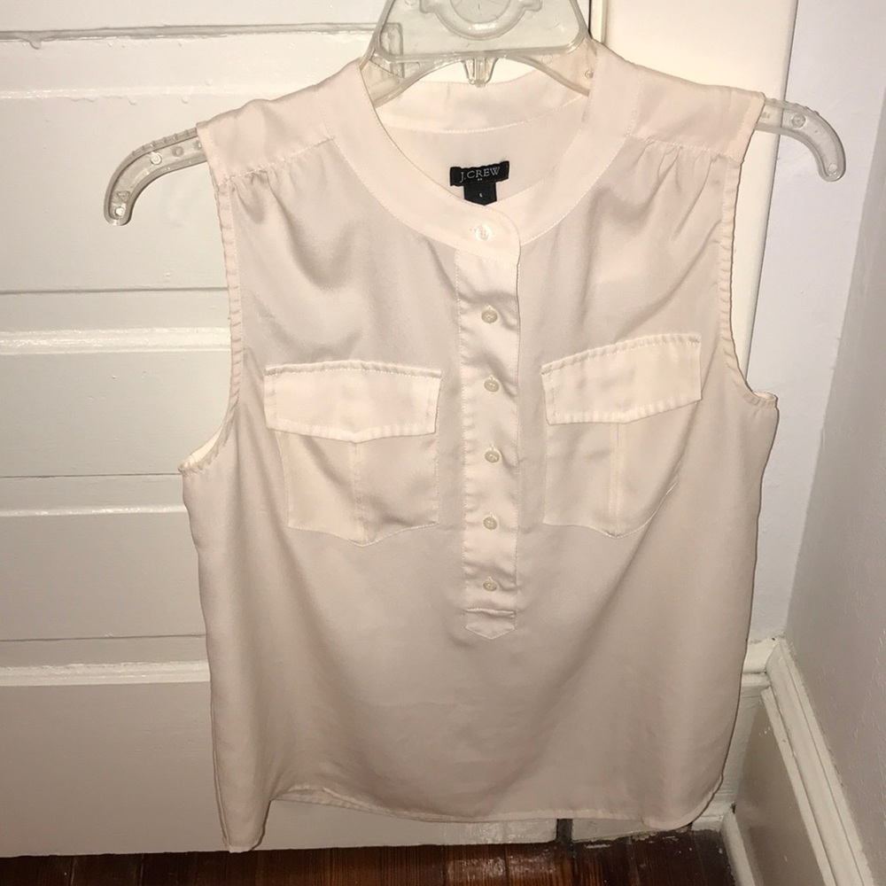 Size 6- J.Crew cream button up blouse